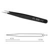 2PCS/set Stainless Steel Black Curved Straight Eyebrow Tweezers Anti Acid Nipper Rhinestone Picking Tool False Eyelash Nail Art Tool