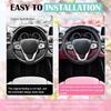 Car Steering Wheel Cover 2025, Universal Auto PU Cute Breathable -Black