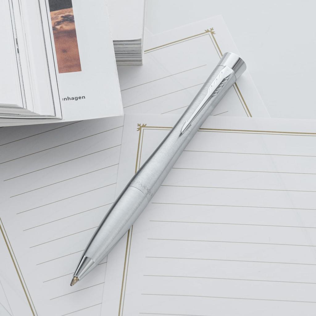 PARKER Urban Metro Metallic CT Ballpoint Medium Gift Officially S0735900 Pen, Nib, Oil-Based, Boxed, Imported,