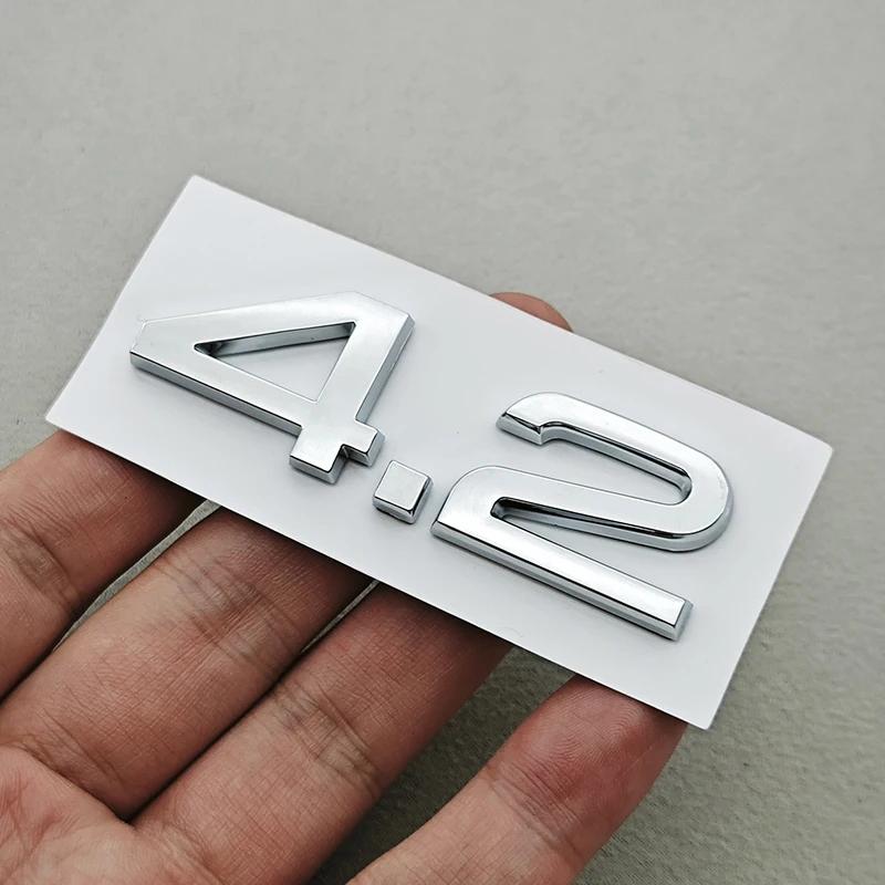 Logo de Voiture ABS 3D 1.9 2.0 2.8 3.0 4.2 TDI 3.6 Autocollant Emblème de Coffre Badge Arrière Pour Audi A3 A4 A5 A6 A7 A8 Q3 Q5 Q7 Q8 Accessoires