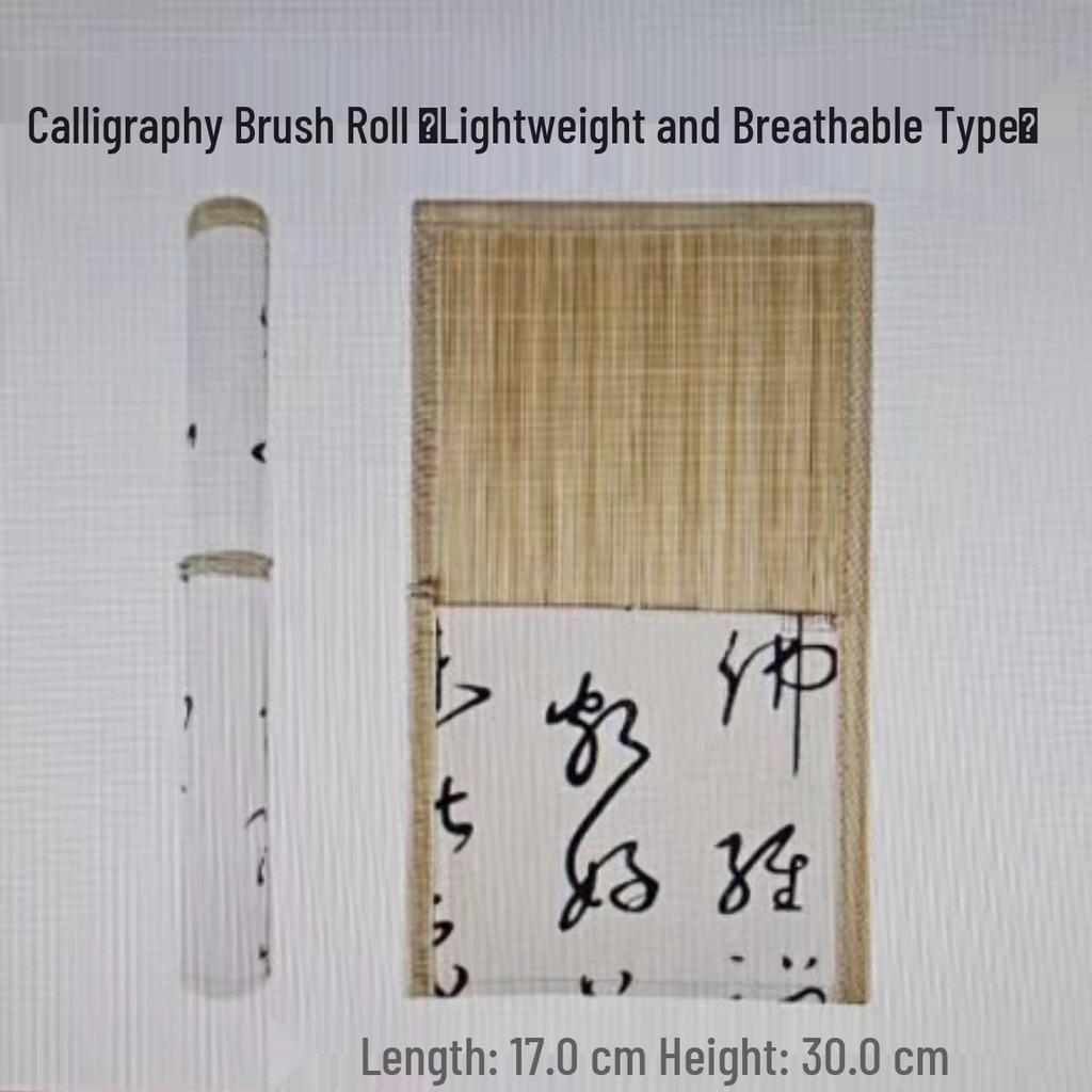 Bamboo Roll-Up Calligraphy Brush Bag: Chinese Style Pen Storage for Four Treasures of the Study