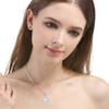 Lindon 925 Sterling Silver Classic Women Necklace Pendant Zircon Fashion Gift