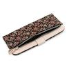 Inden-ya Inden Long Wallet, Kaguwa Rose Design, Traditional Craftsmanship, Koshu Inden Deer Leather, Lacquered, Original Brand (No. 8402)