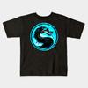 Boys Girls Soft Cotton Graphic Tees Mortal Ice Blue T-shirt Breathable Daily School Wear Kids T-Shirts