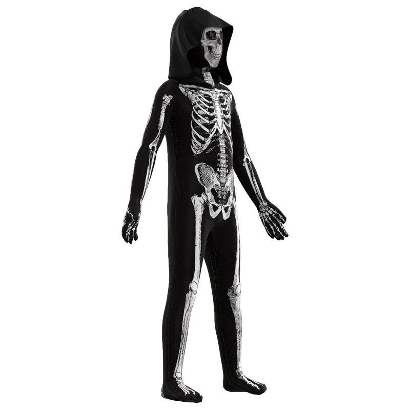 Children's Horror Skeleton One-piece Tights For Halloween And Cosplay Fun