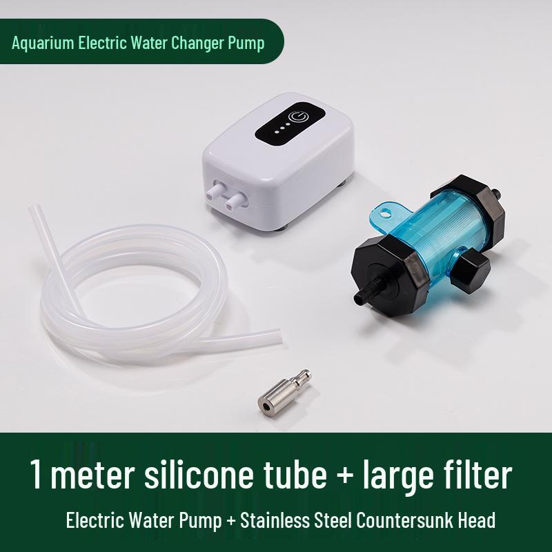 Rechargeable Electric Aquarium Siphon: Fish & Turtle Waste Cleaner