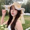 Wide-brimmed Straw Hat Breathable Beach Hat Sweet Sun Hat  for Summer Sun Protection