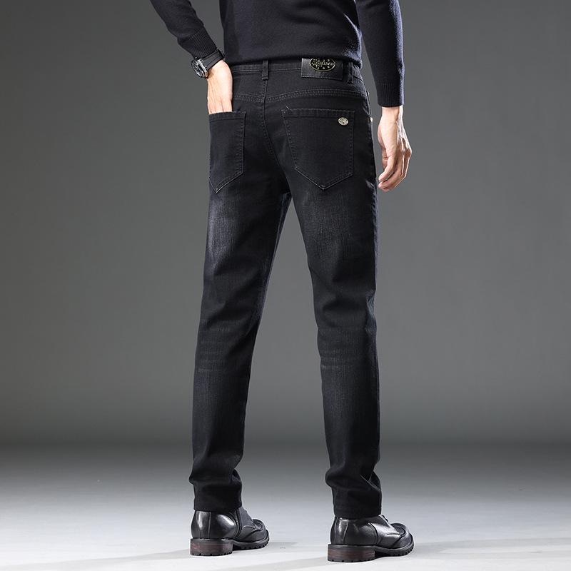 Men's Trendy Slim Stretch Jeans - Versatile, Youthful, Casual Straight Pants for Spring & Autumn