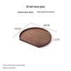 Black Walnut Wooden Half-Moon Serving Tray
