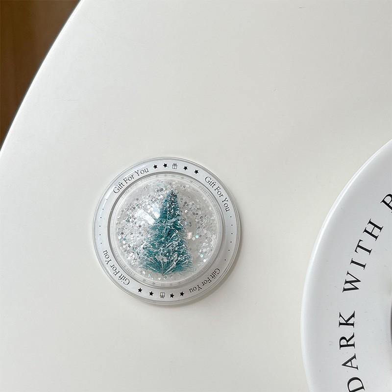 

Magnetic Suction Heart-shaped Adhesive Stretchable Drop Glue Glitter Powder Mobile Phone Airbag Holder Christmas Tree Spherical Desktop Support Brack