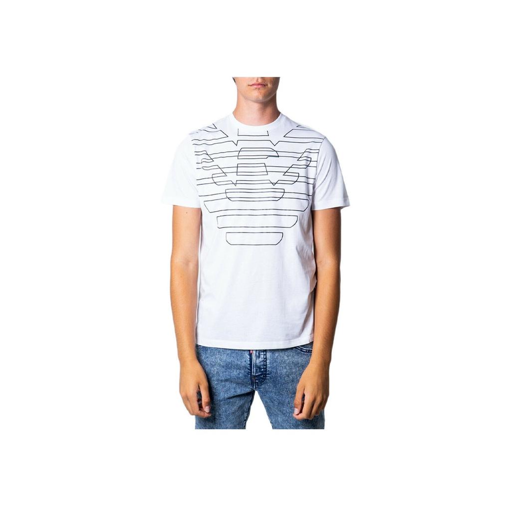 Emporio Armani Cotton Crew Neck Short Sleeve T-Shirt Men Tops White 3G1T69-1J19Z-0100