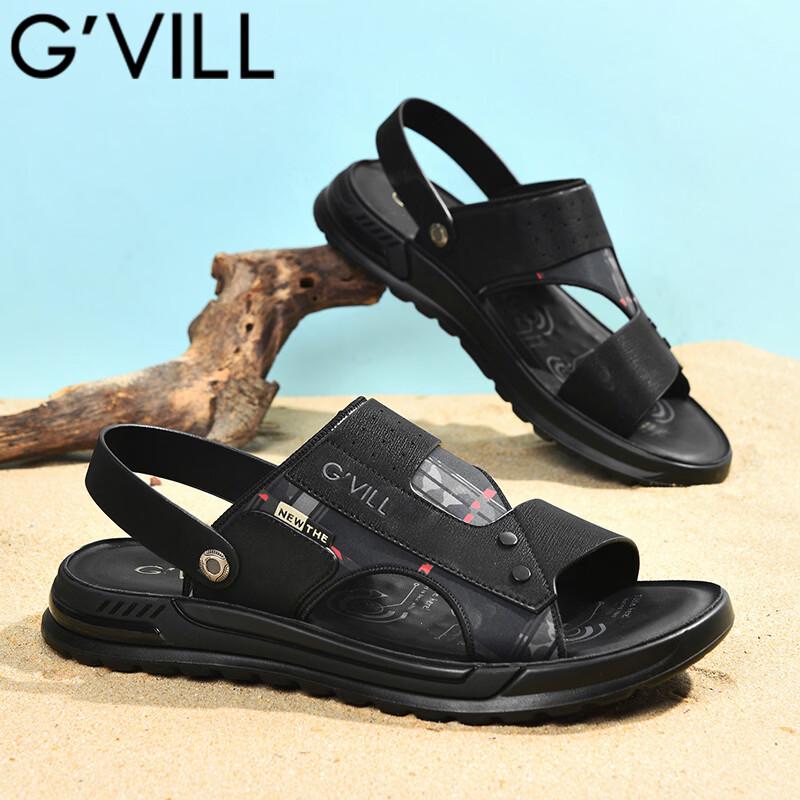 Guizhidao Men s Leather Beach & Outdoor Sport Sandals 41