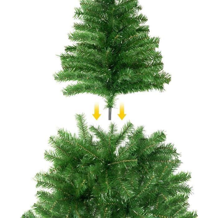 Artificial Christmas Tree - Solagua - 210 Cm - Glitter Green - Metal Stand Included