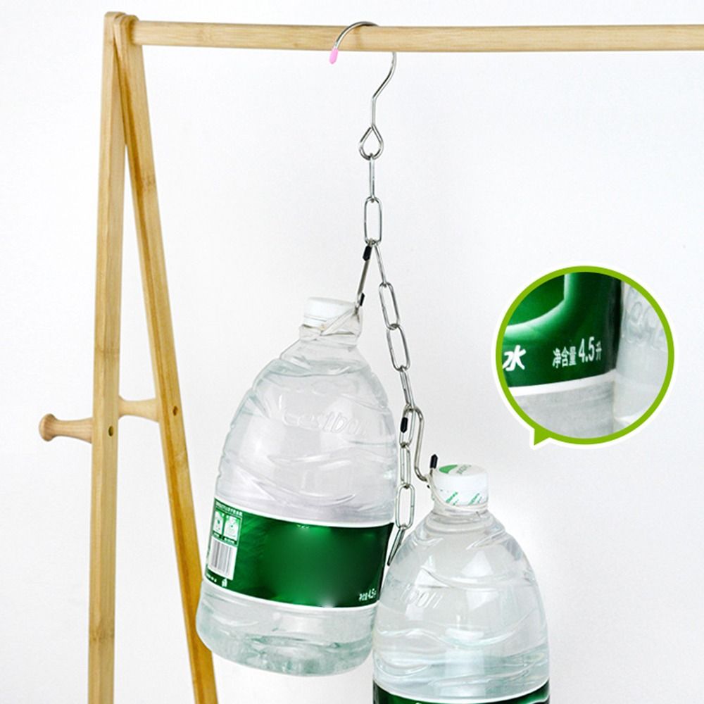 Metal Hooks Clothes Drying Rack Iron Chain Foldable Clothes Hangers Space Saving Multi-port Hangers Hooks Closet Organization