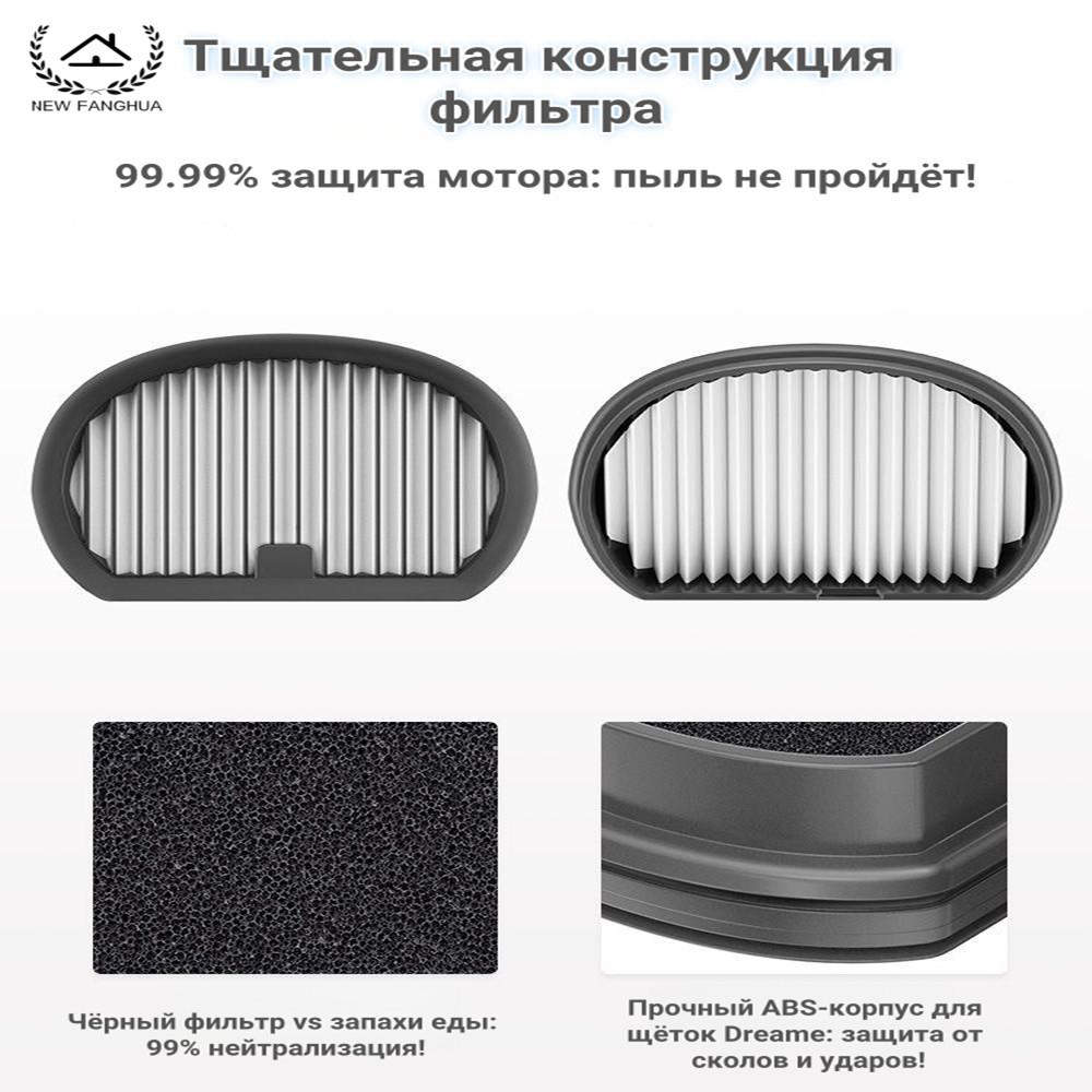 Accessories For Dreame H20/H30/H14 Floor Brush & Filter Combo Kit for Washable Floor Cleaner, High-Efficiency Replacement Parts