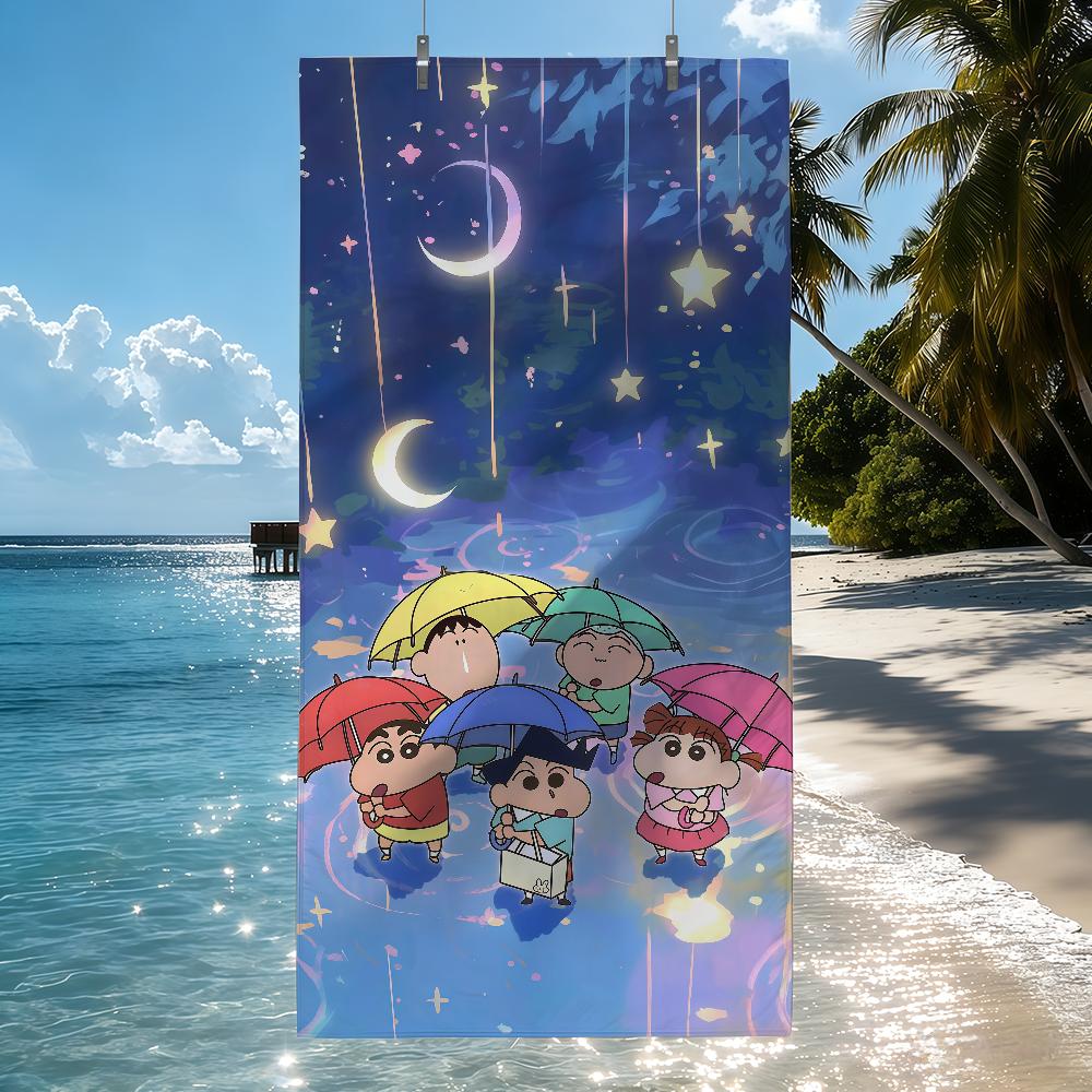 Cartoon C-Crayon S-Shin-Chan Towel Beach Towel Travel Lightweight Skin Friendly For Pool Beach Camping Cruise Summer