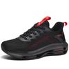 2025 Men's Shoes Trendy Dad Shoes Handsome Korean Version Large Size Fly-woven Sports Shoes Fashionable Double Air Cushion Net Running Shoes