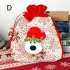 Christmas Gift Bag New Linen Cartoon Christmas Candy Bag Handbag Santa Claus Gift Bag