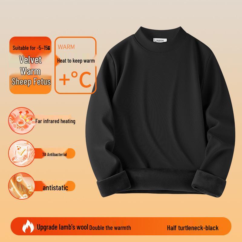 Men's Plush Double-Sided Long-Sleeve Thermal Base Layer Top