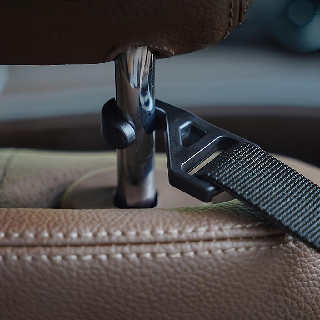 Univerzální organizér s háčkem na zadní sedadlo auta na deštníky a tašky, nastavitelný plastový závěs na úložný prostor na zadní straně sedadla