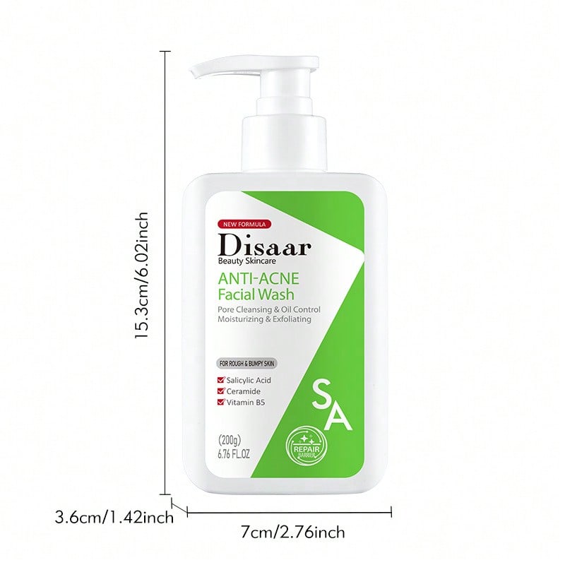 

Салициловая кислота церамиды очищающее средство для лица увлажняет и питает, глубоко очищает поры и восстанавливает поврежденную кожу. 200g