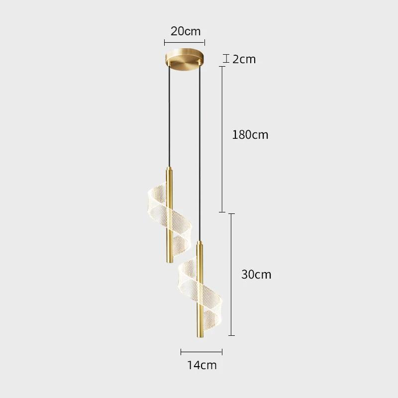 LED Bedside Pendant Light, Simple and Modern, Living Room, Bedroom Bedside, Creative Single Head Long Line Small Pendant Light
