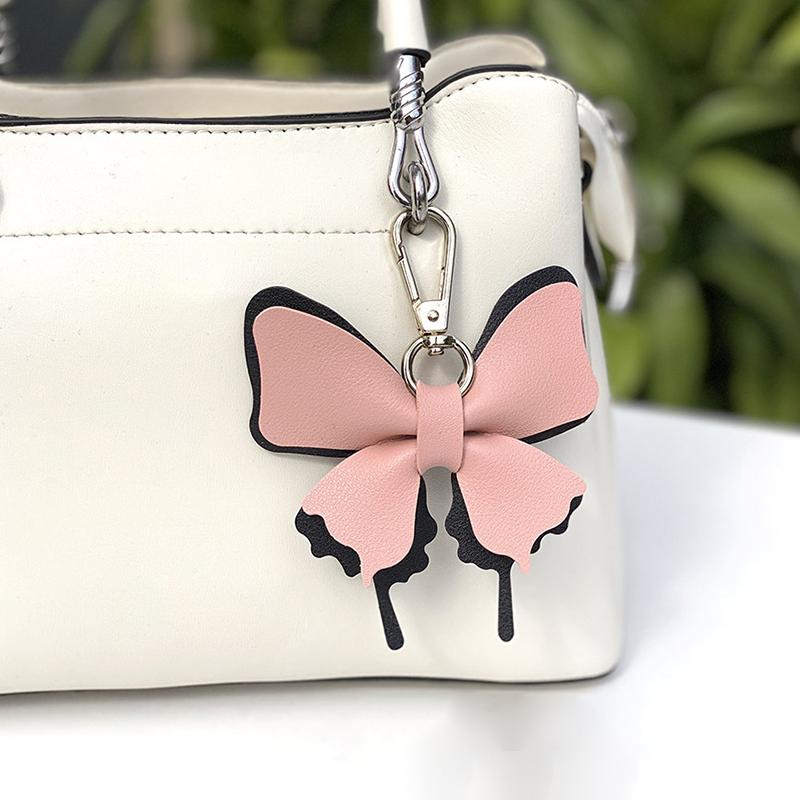 

Ретро красочные кожаные бабочки брелки для ключей креативный бабочка брелок изысканный рюкзак украшения аксессуары подарки