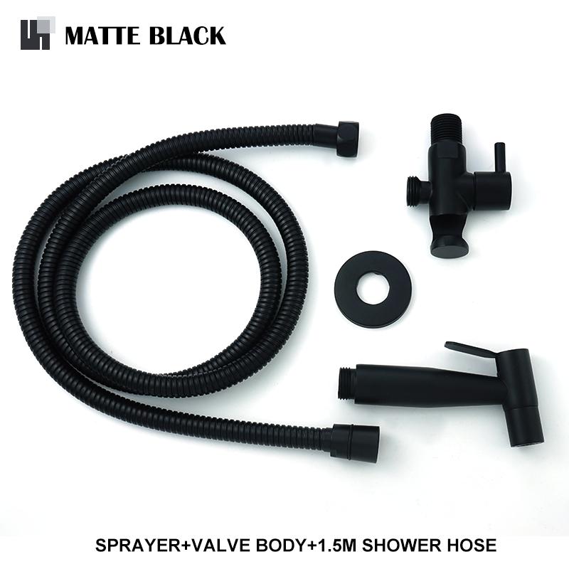 Accesorii pentru pulverizare bideu toaletă de mână din oțel inoxidabil robinet pentru bideu negru pulverizator pentru baie cap de duș cu autocurățare auriu