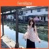 Polyester Spotted Blouse With Asymmetric Hem And Slim Fit For Summer Fashion