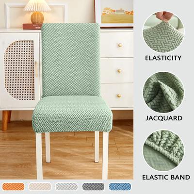 Jacquard Chair Cover, Durable Elastic Fabric Dining Chairs Cover, Stretch Covers For Kitchen Dining Room Chairs, Home Decor