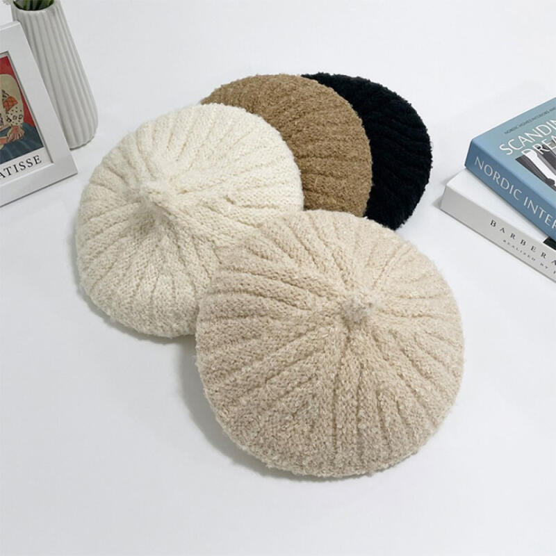 Унисекс Шляпа художника Зимний Берет Dumble C6547_Black