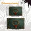 Christmas Doormat Non‑Slip Front Entrance Rug Washable Indoor Outdoor Xmas Retro Wreath Golden Border Winter Holiday Home Mat