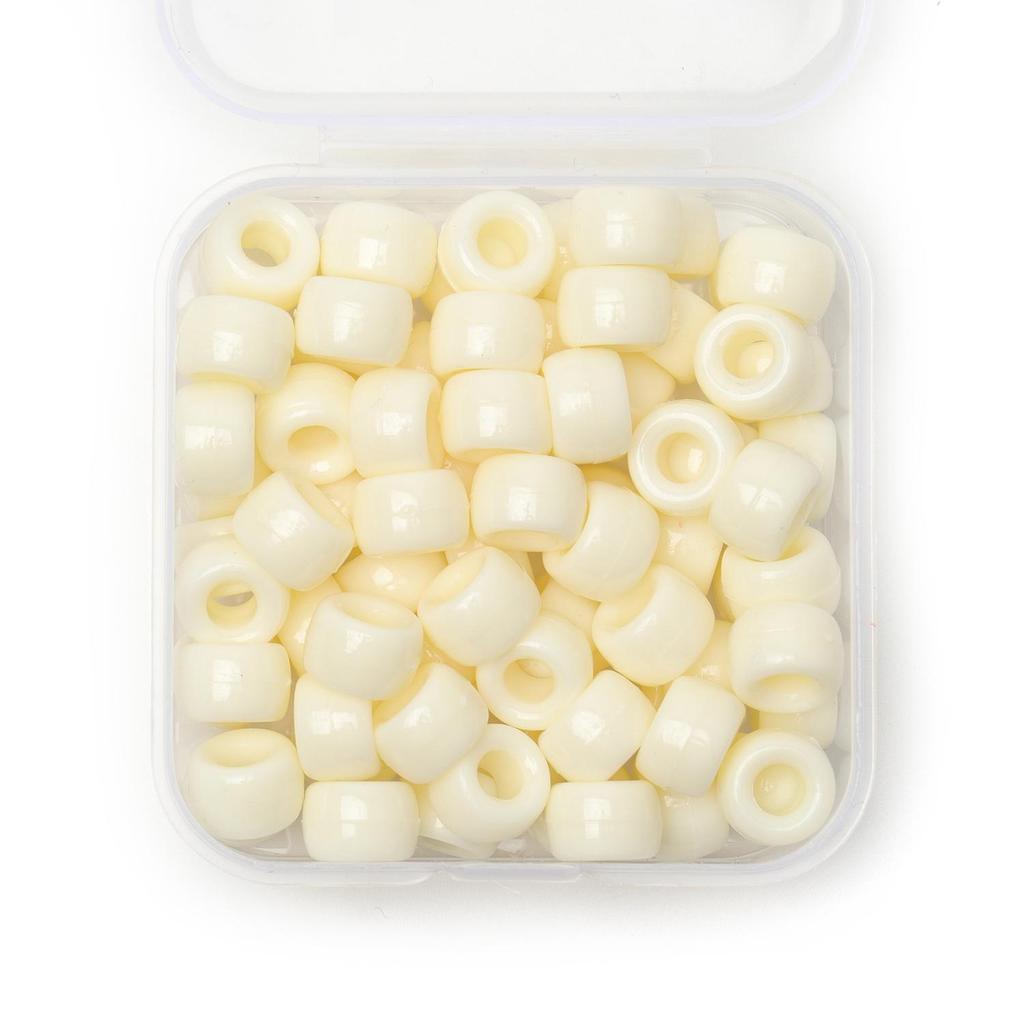 80 peças/caixa 6x9mm Contas de pônei coloridas a granel Contas espaçadoras soltas para fazer acessórios de joias Artesanato faça você mesmo