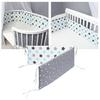 Yousheng Baby Crib Bumper Pad Cotton Breathable Cushioned Padded Soft Safe Crib Liner Anti-Collision Bed Rail Guard for Toddlers Boys Girls
