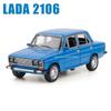 1:24 LADA 2106 M3 Model Toys Diecast Alloy Car 6 Doors Opened Sound Light Pull Back Rubber Tires Miniature Vehices Collect Gifts