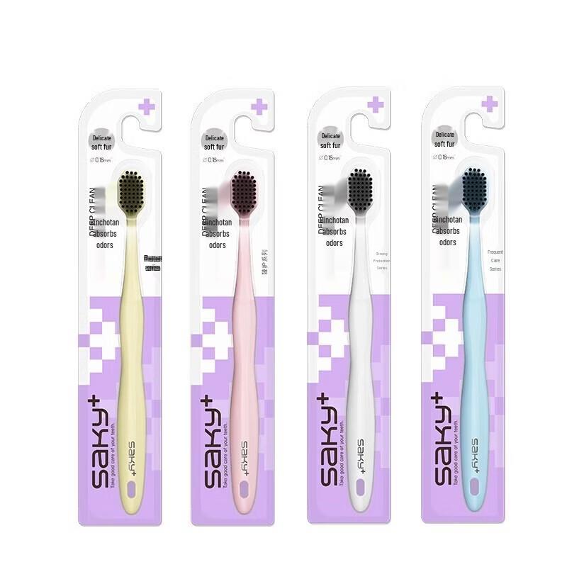 

Sakura Baby Dense Charcoal Soft Gum Protection Toothbrushes, 4-Pack