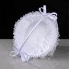 Elegant Crystal Pearls Tassels Basket For Wedding Party Decorations Handcrafted Floral Container With Silk Fabric