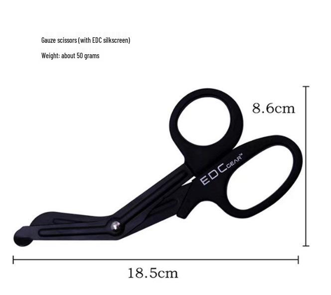 7.5-Inch Stainless Steel EMT Bandage and Gauze Scissors with Angled Tip