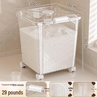Wutuo Kitchen Rice Storage Bin with Wheels