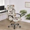 Elastic Office Chair Cover With Zipper Rotating Computer Hotel Chair Cover Integrated Armrest Elastic Boss Chair Protect Cover