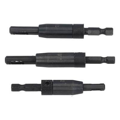 3 PCS Hex Shank Self Centering Drill Bit Set Center Drill Bit  Cabinet and Door Hinge Installation
