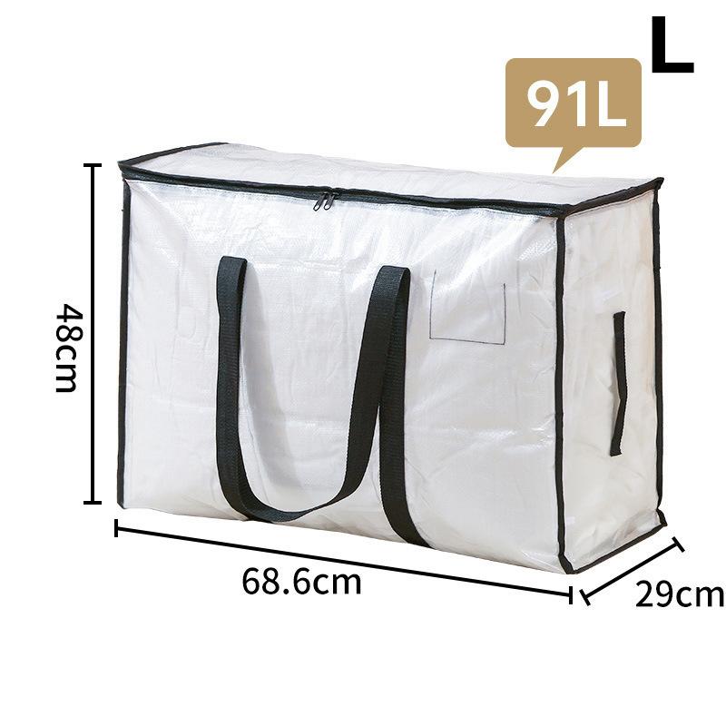 Large Capacity Storage Bag Clothes Blankets Closet Organizer Moving Tote Bag Zipper Durable Handbag Luggage Pack