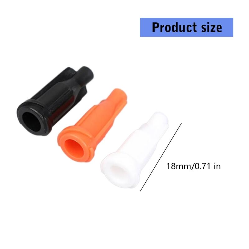 100pcs Syringes Tip Featuring Sturdy Plastic Construction For Precise Glues Control In Black White Orange Various Color Option