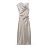 TAOP&ZA Spring/Summer Women's Pleated Asymmetrical Dress 2248748