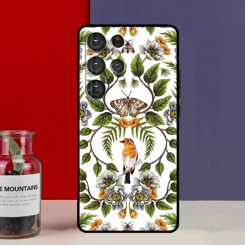 Garden Birds Funda Case For Samsung Galaxy S25 Ultra S9 S10 S20 S21 FE S22 S23 Plus S24 Ultra Phone Cover