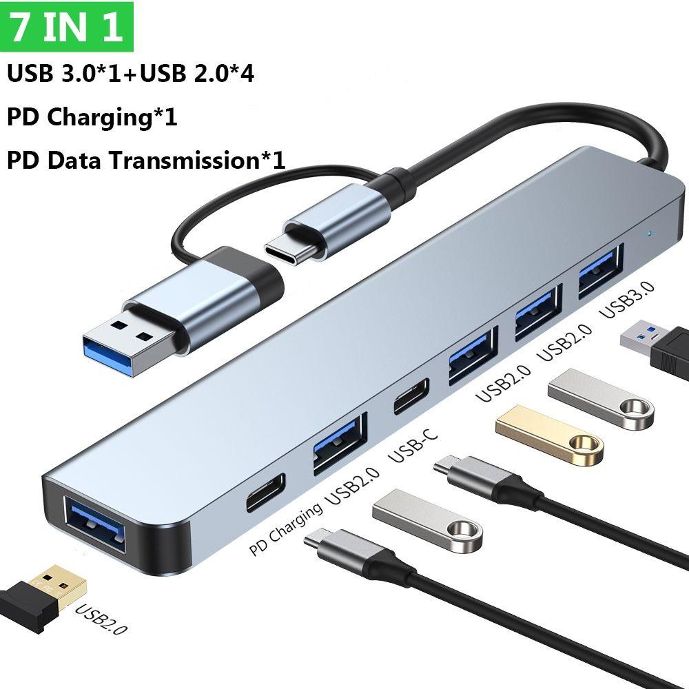 Speed Mobile Phone Tablet Laptop OTG Adapter Expander USB 3.0 Type-C Splitter PD Charging USB C HUB