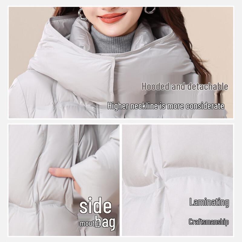 Xuezhongfei Women's Long Hooded Down Jacket