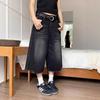 Retro High-Waisted Women's Wide-Leg Cropped Jeans for Summer