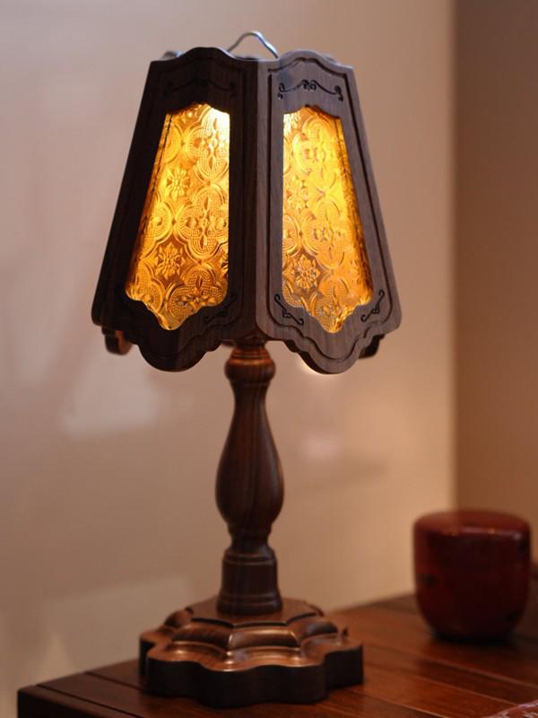 

Retro Black Walnut Solid Wood Lamp Holder for GoalZero 38Explore Lampshade Storm Dragon Outdoor