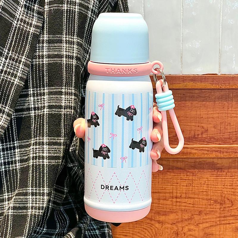 Insulated Kids Water Bottle With Straw For School And Travel Portable 316 Stainless Steel